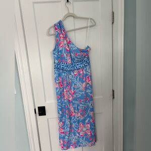 Lilly Pulitzer Blue and Pink Floral Dress
